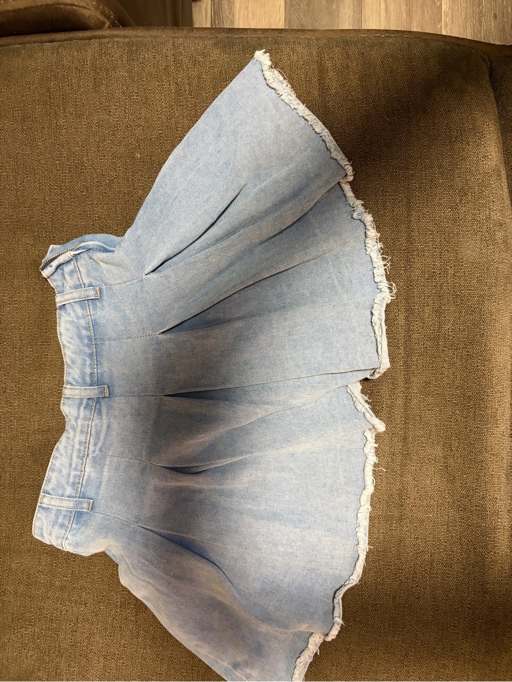 SHEIN Light Blue Denim Teen Skirt